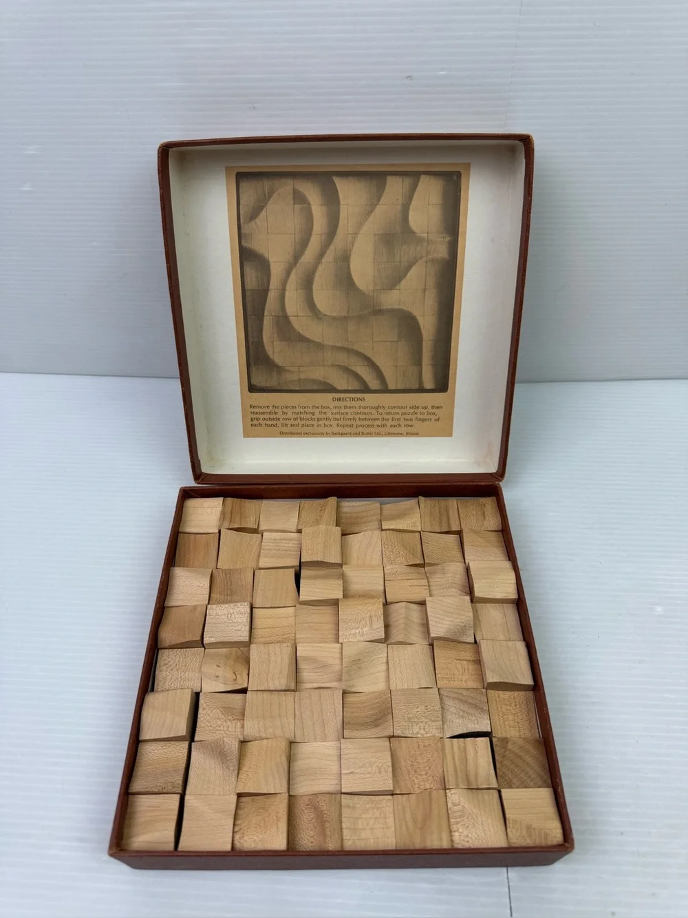 VTG Contoura Wood Puzzle Baekgaard Ltd MCM 3D Wave Block Brain Teaser Complete